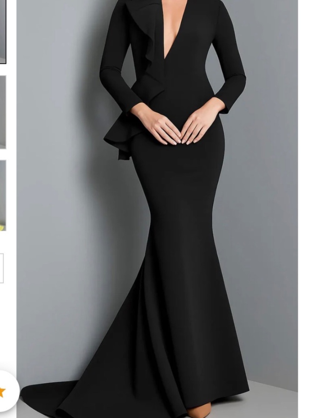 Jovani Evening Gown in Black Scuba Size 10